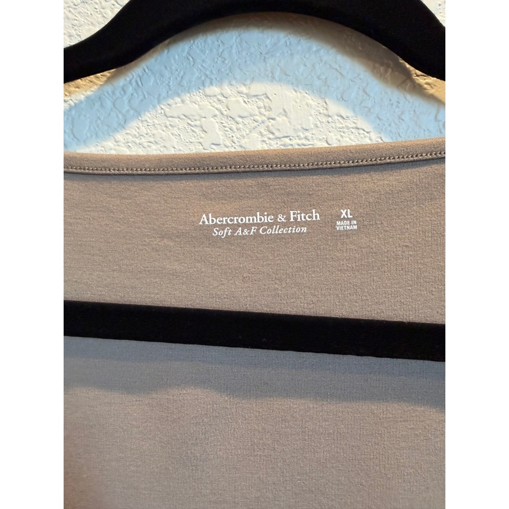 Abercrombie Fitch Soft A F Collection Long Sleeve Square Neck Bodysuit Taupe‎ XL - Picture 3 of 3